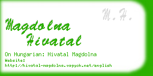 magdolna hivatal business card
